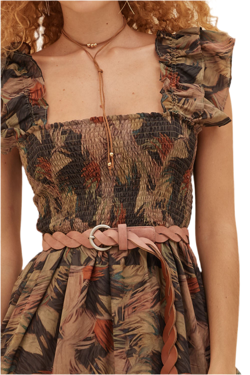 Promesa Abstract Smock Midi Dress