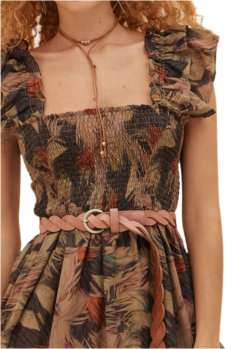 Promesa Abstract Smock Midi Dress