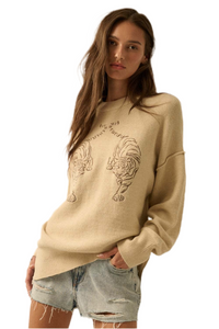 Exposed Seam Tiger Sweater