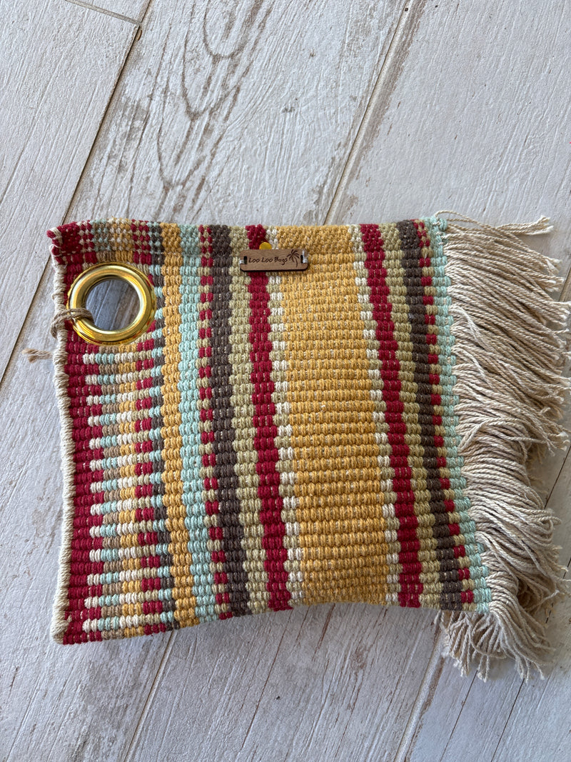 LooLoo Bags stripe clutch