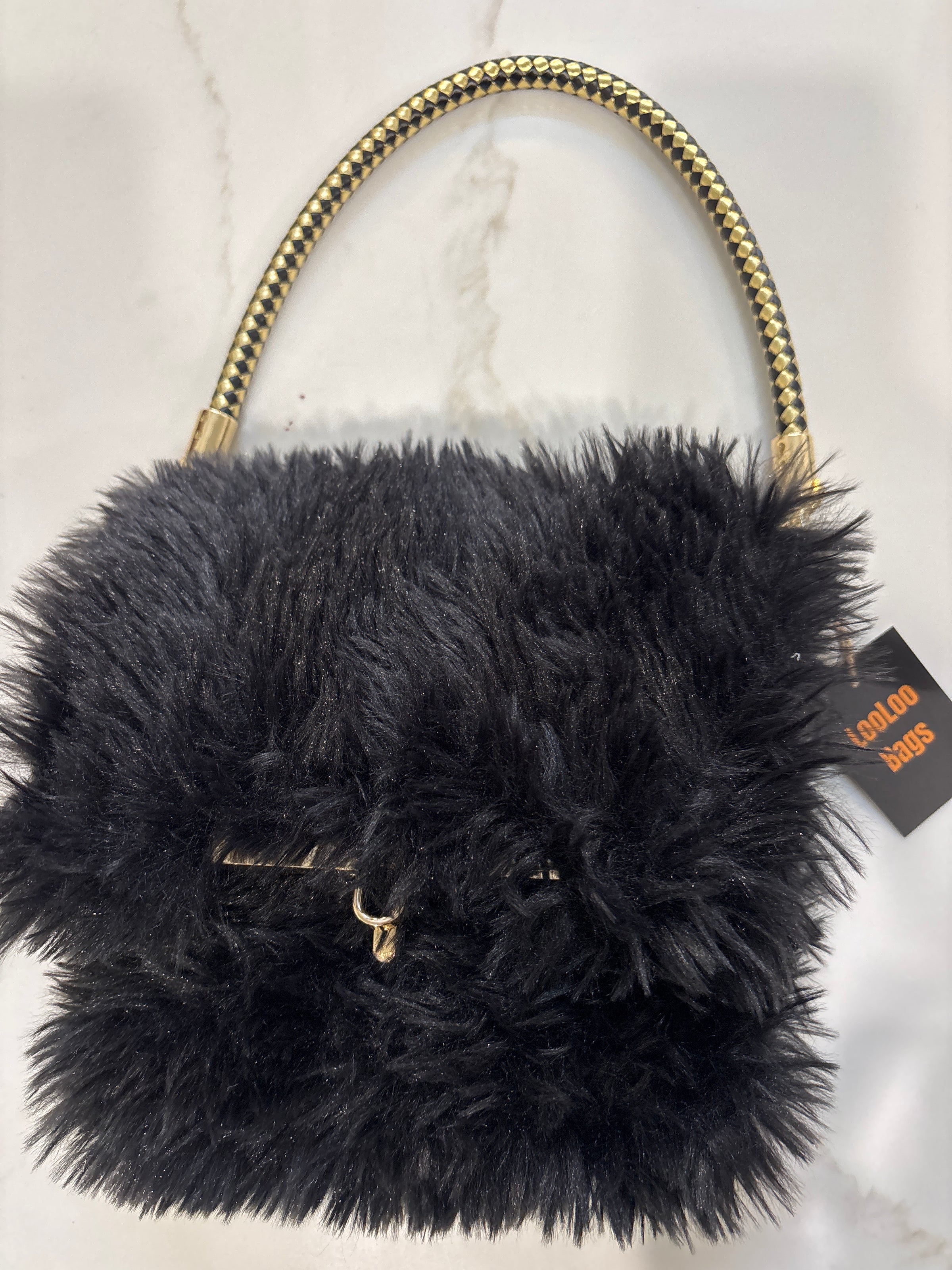 LooLoo Bags Black Fur