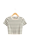 Lux Stripe Crop Knit Sweater