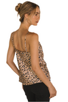 Skies are Blue Leopard Satin Tank