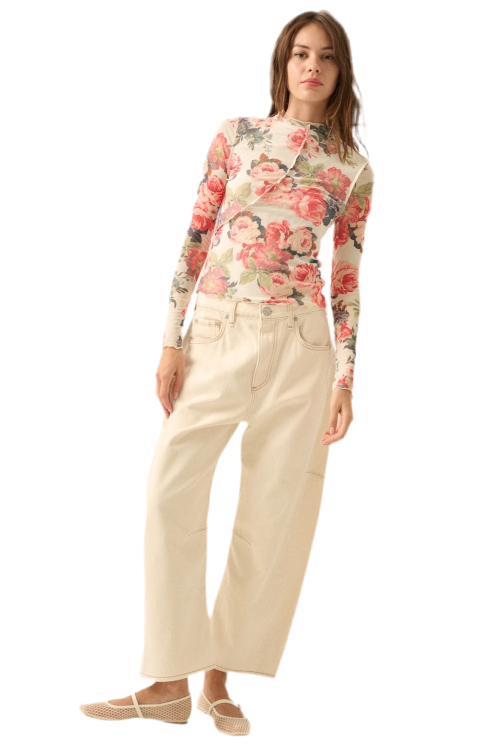 Promesa Exposed Seam Floral top