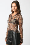 Rachael Leopard Mesh Top