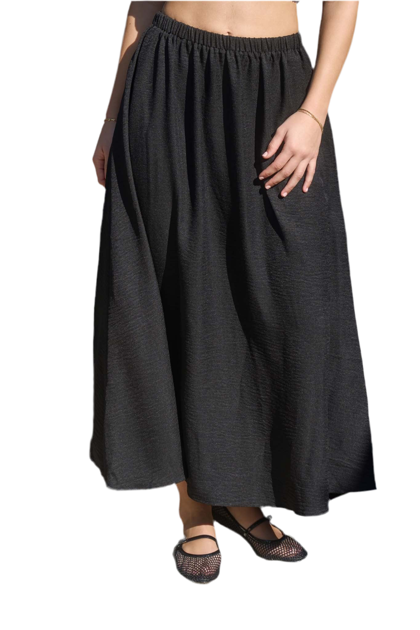 Leia Elastic Midi Skirt