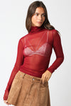 Ivy Mesh Turtleneck Top