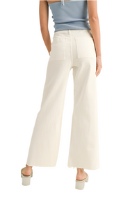 Miou Muse Straight Wide Leg Denim Cream