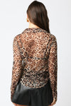 Rachael Leopard Mesh Top