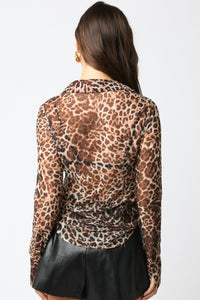 Rachael Leopard Mesh Top