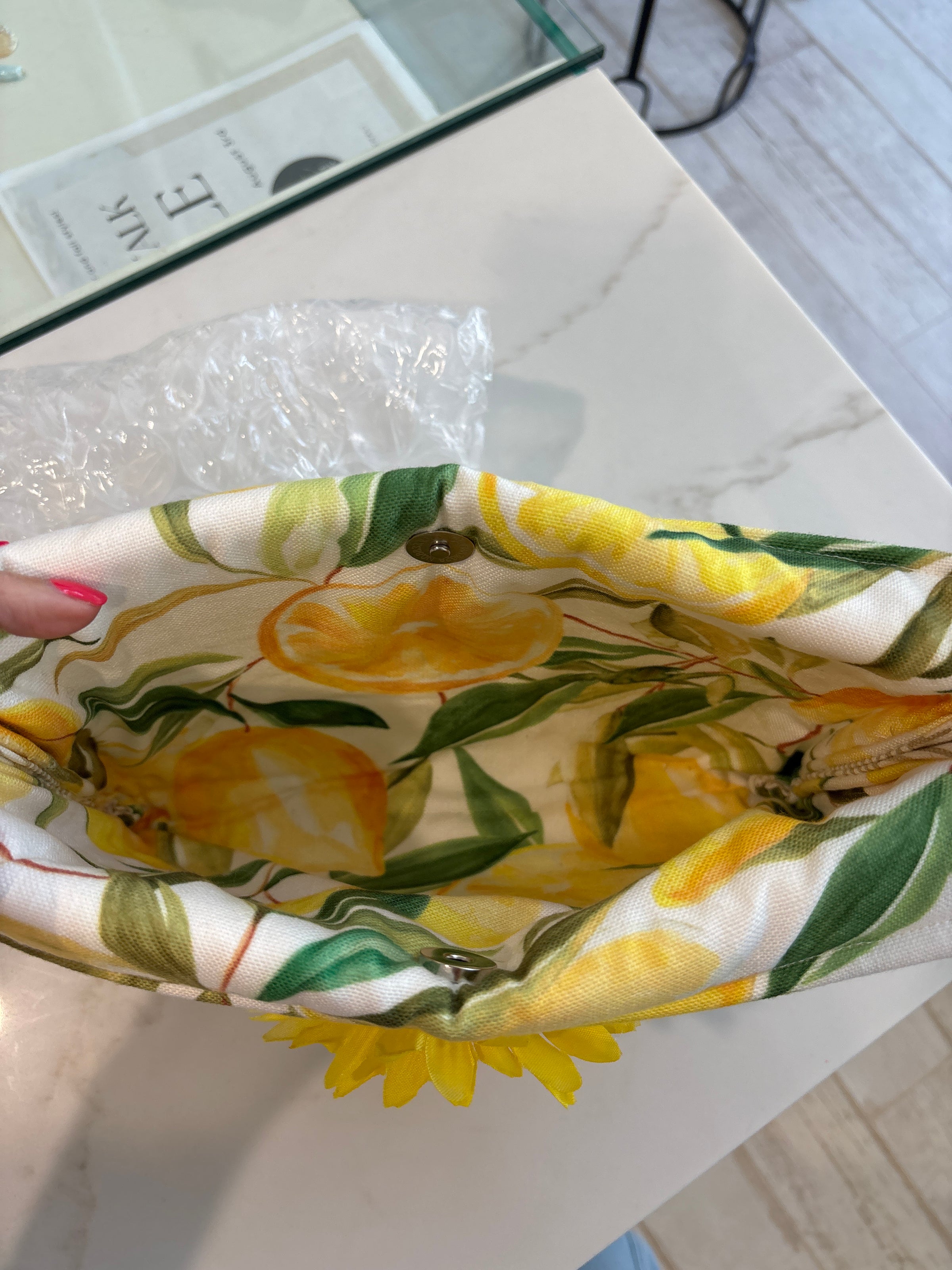 LooLoo Bags Sunflower Lemon Clutch