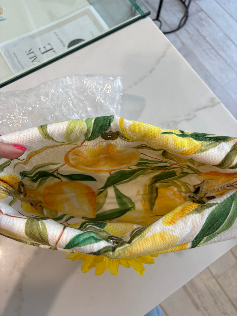 LooLoo Bags Sunflower Lemon Clutch