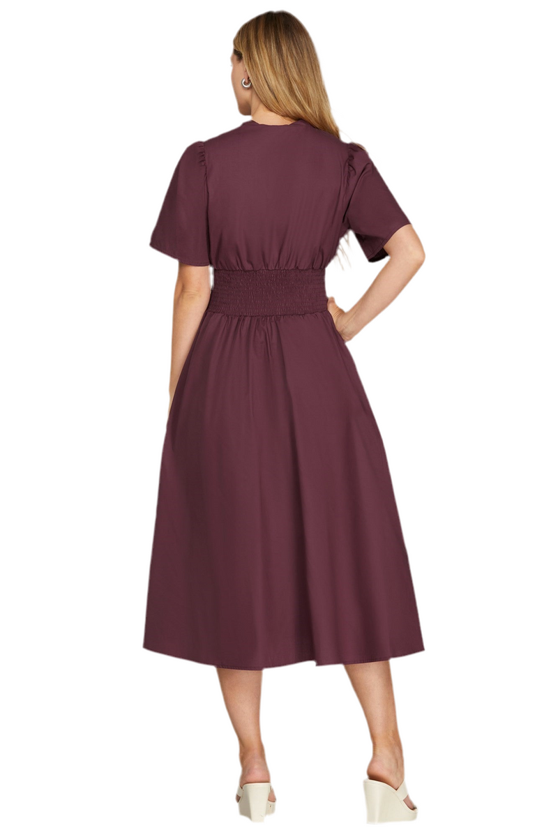 Maura Zipper Midi Dress