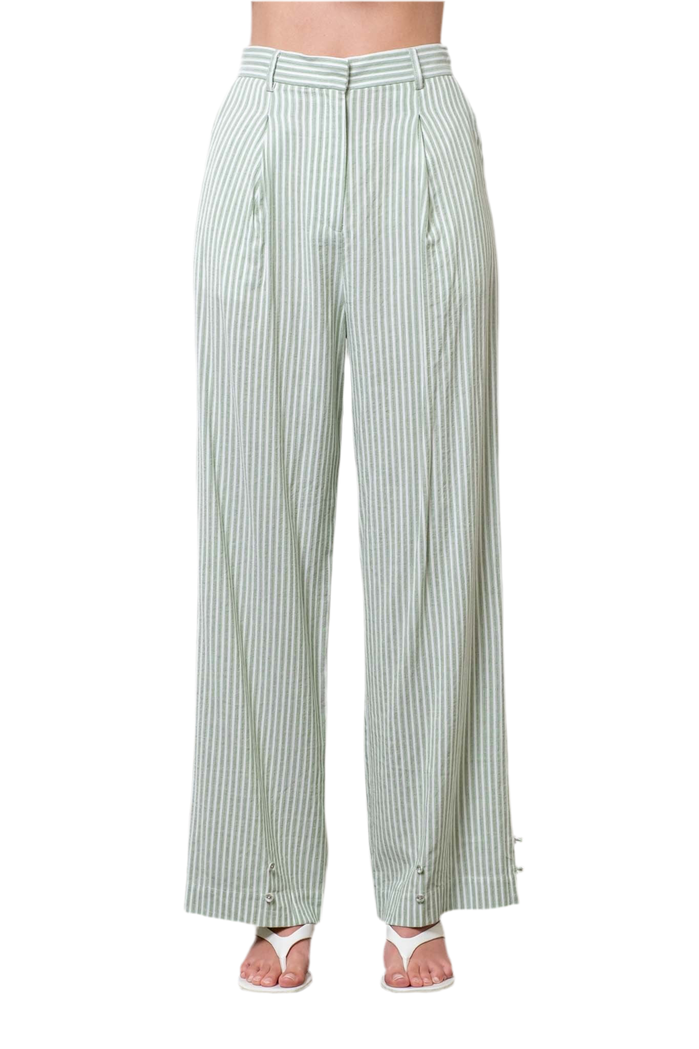 Moon River Adjustable Stripe Pant