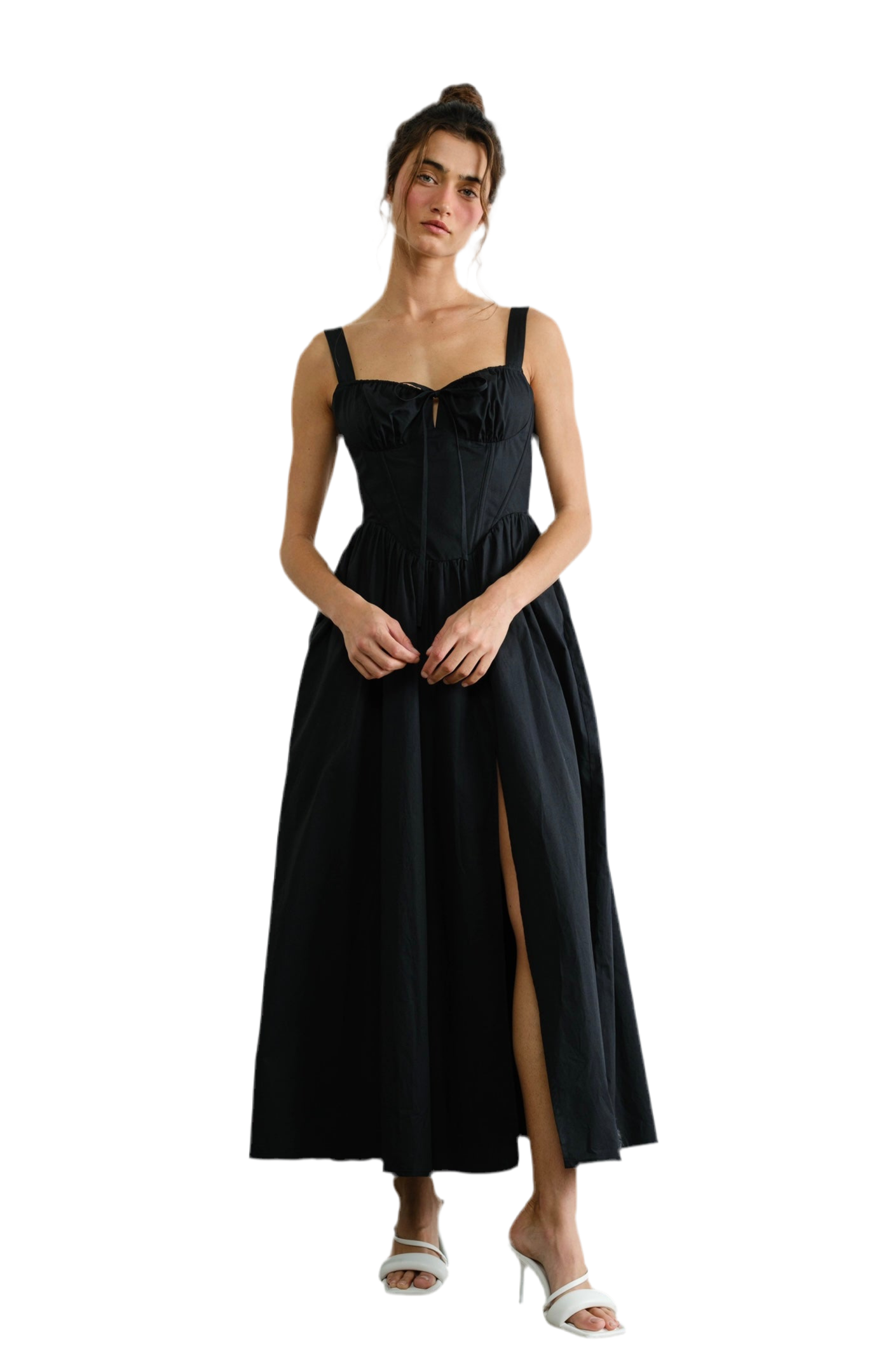 Creamon Poplin Wire Front Dress