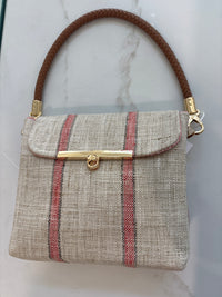 LooLoo Bags Beige Salmon Stripe