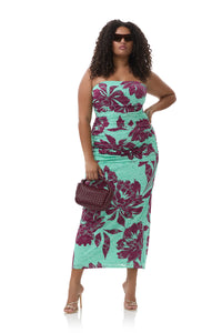 AFRM Aqua Tropical Dress