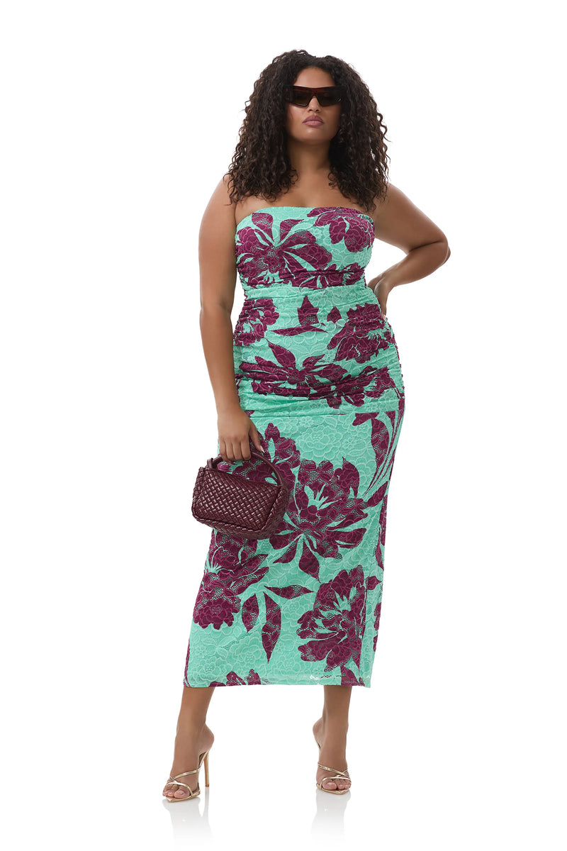 AFRM Aqua Tropical Dress