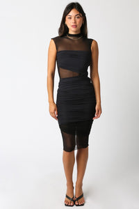 Olivaceous Aleah Mesh Dress