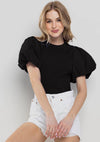 Black Puff Sleeve bodysuit