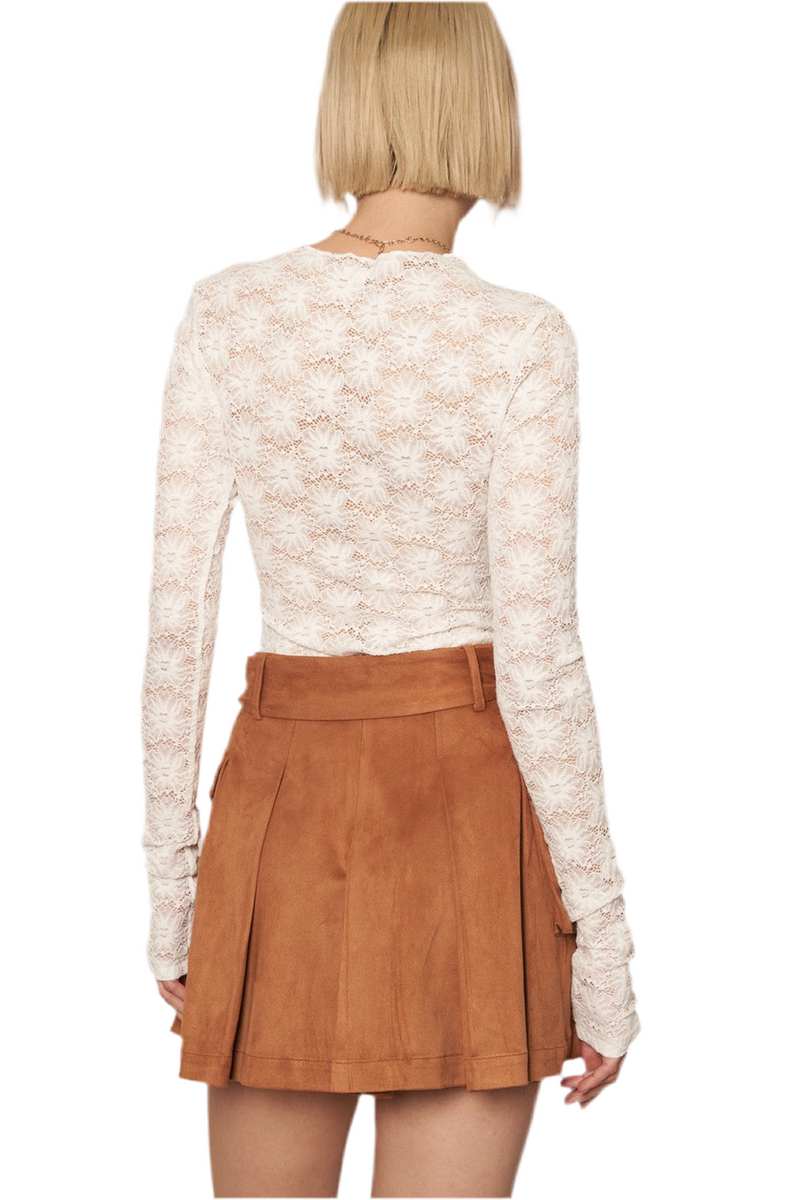 Floral Mesh Long Sleeve Top