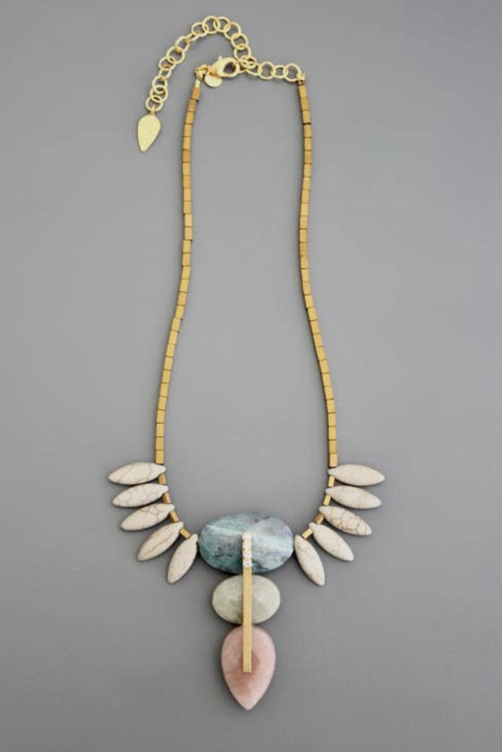 David Aubrey Geometric jasper necklace