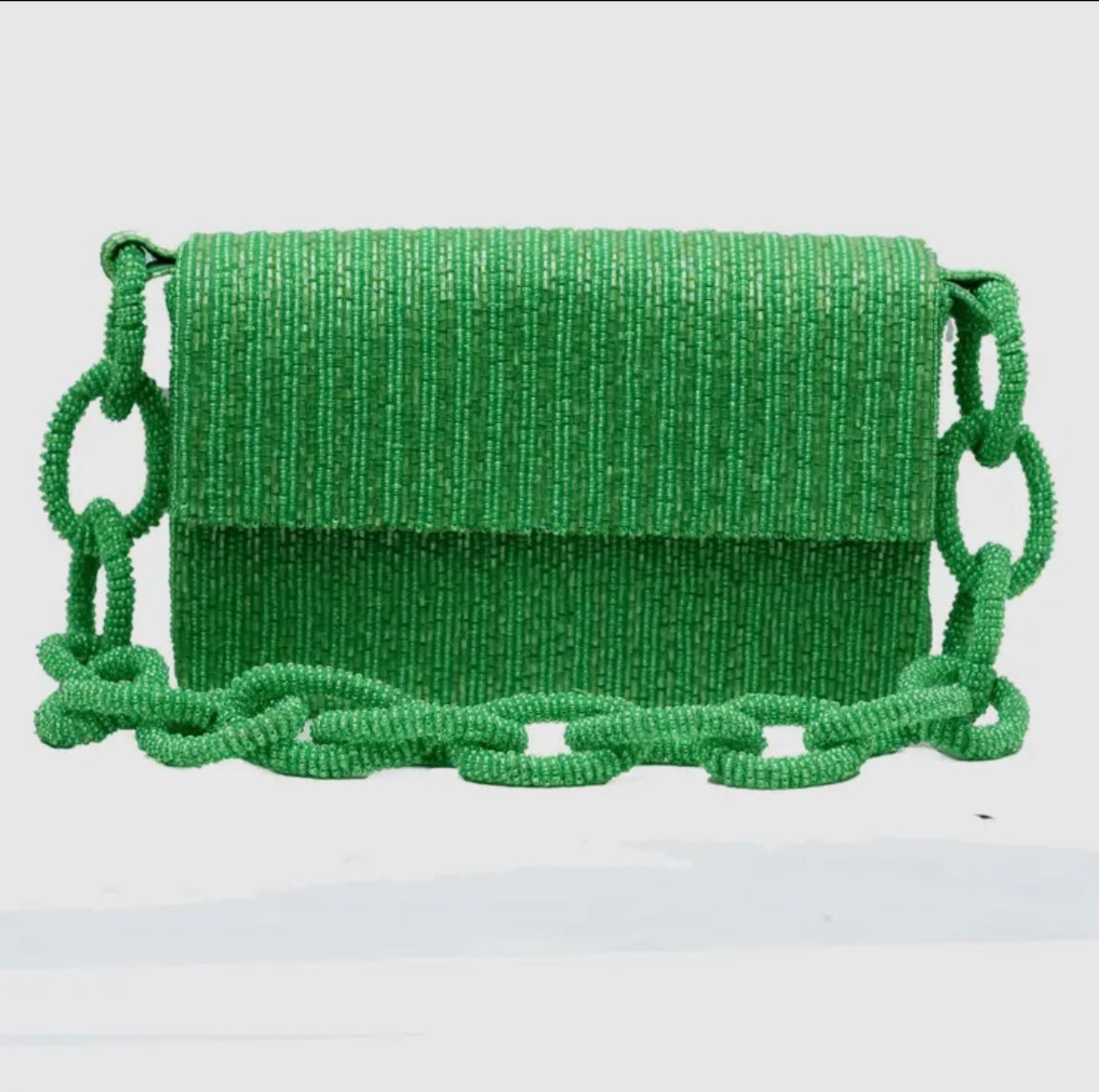 Tiana Designs Beaded Green Bag