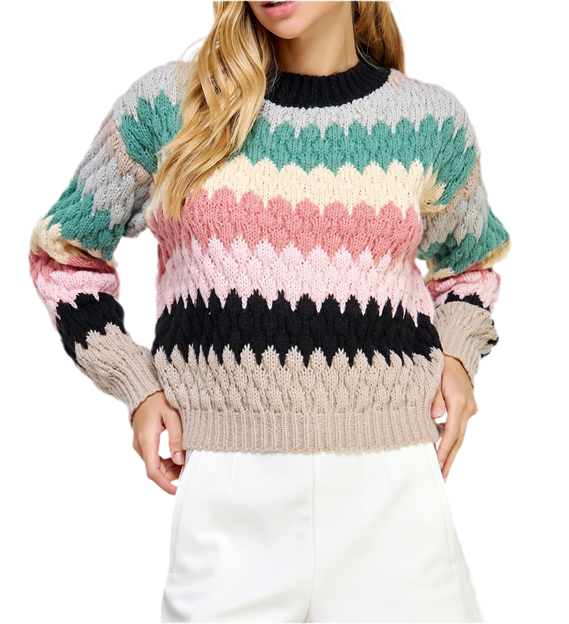 Strut and Bolt Honey Comb Stripe Sweater