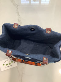 LooLoo Bags Navy Mudcloth Fabric