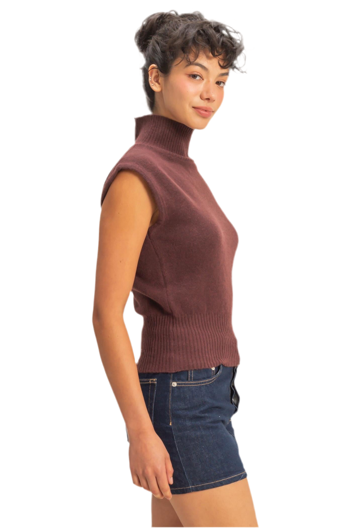 Olivia Sleeveless Turtleneck