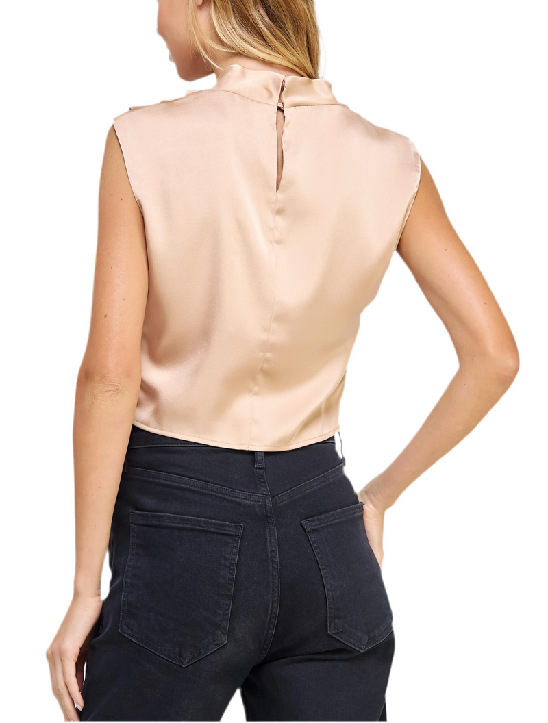 Strut and Bolt Cowl Neck Satin top