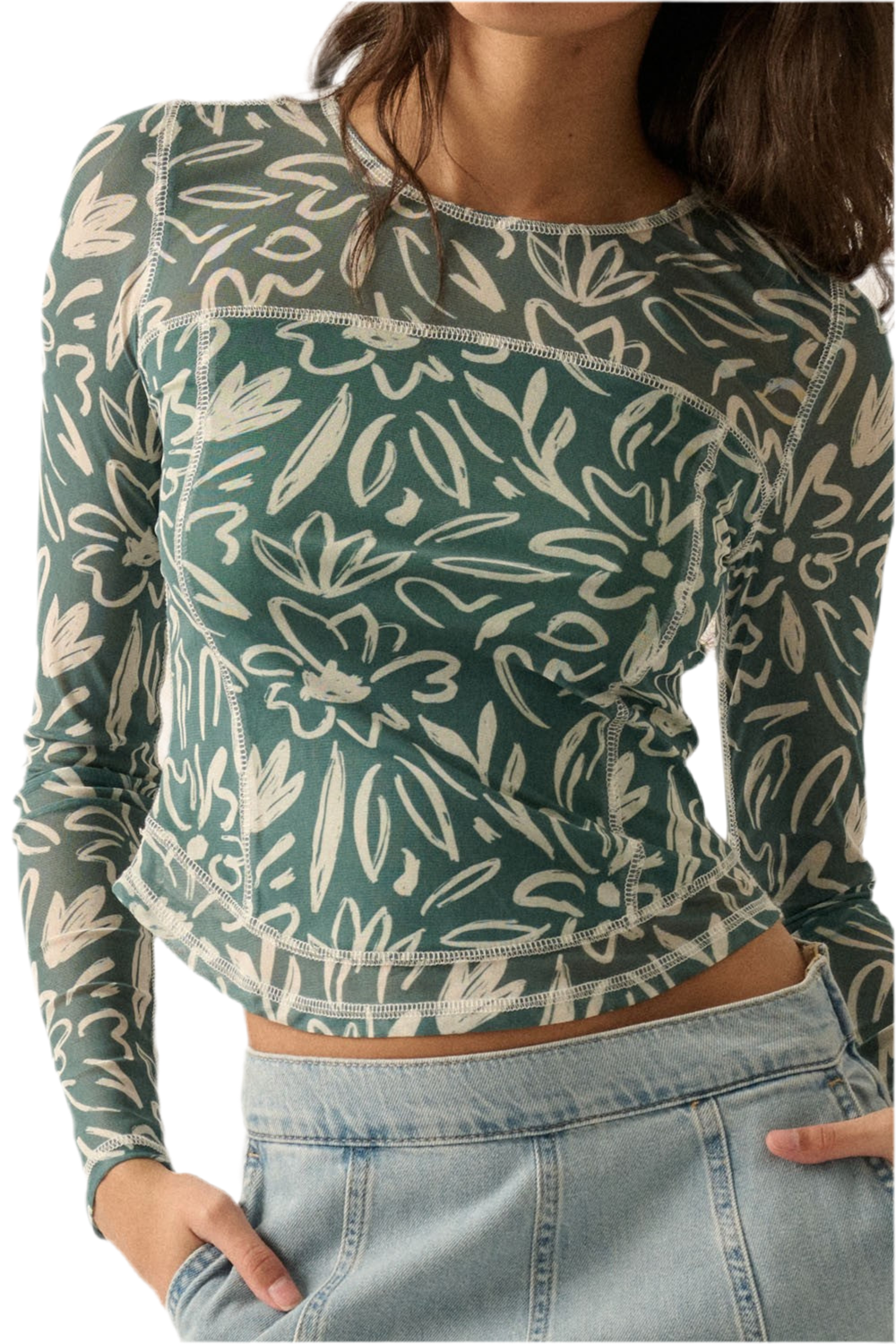 Promesa Floral Mesh Top