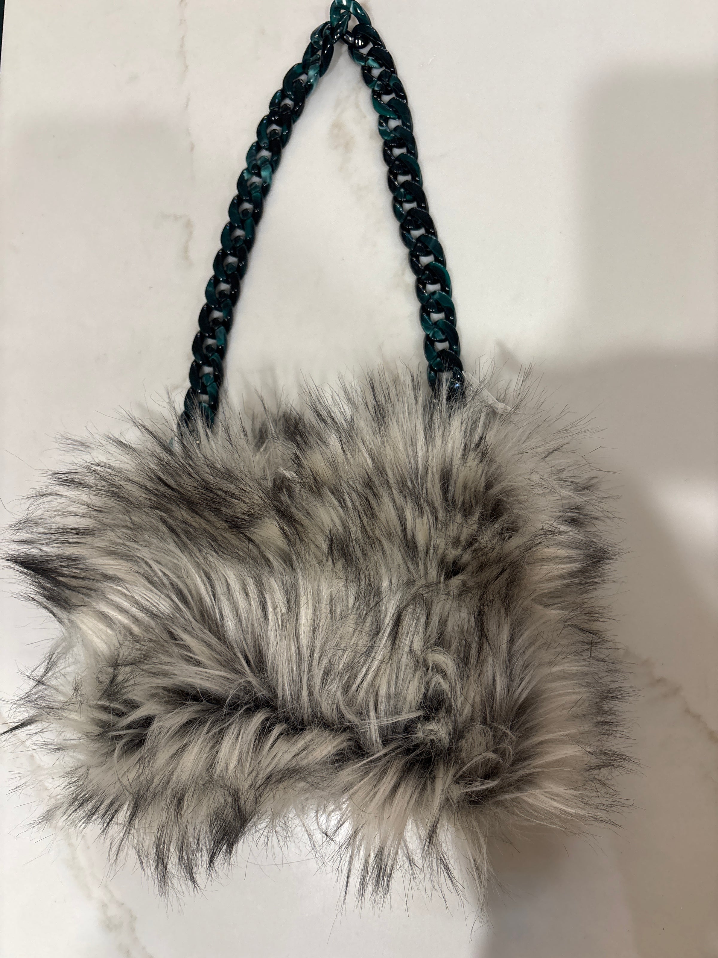 LooLoo Bags Fur Green chain