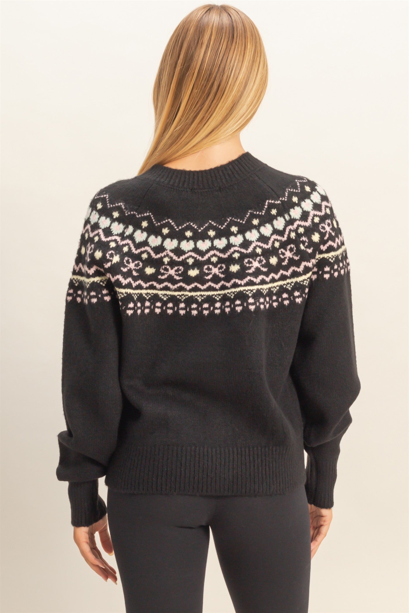 Hyfve Kinley Button Up Fair Isle Sweater