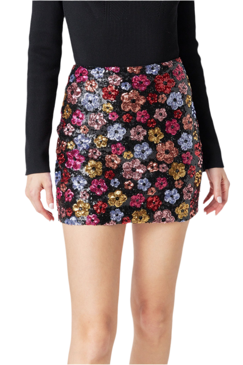 Endless Rose Sequin Mini Skirt