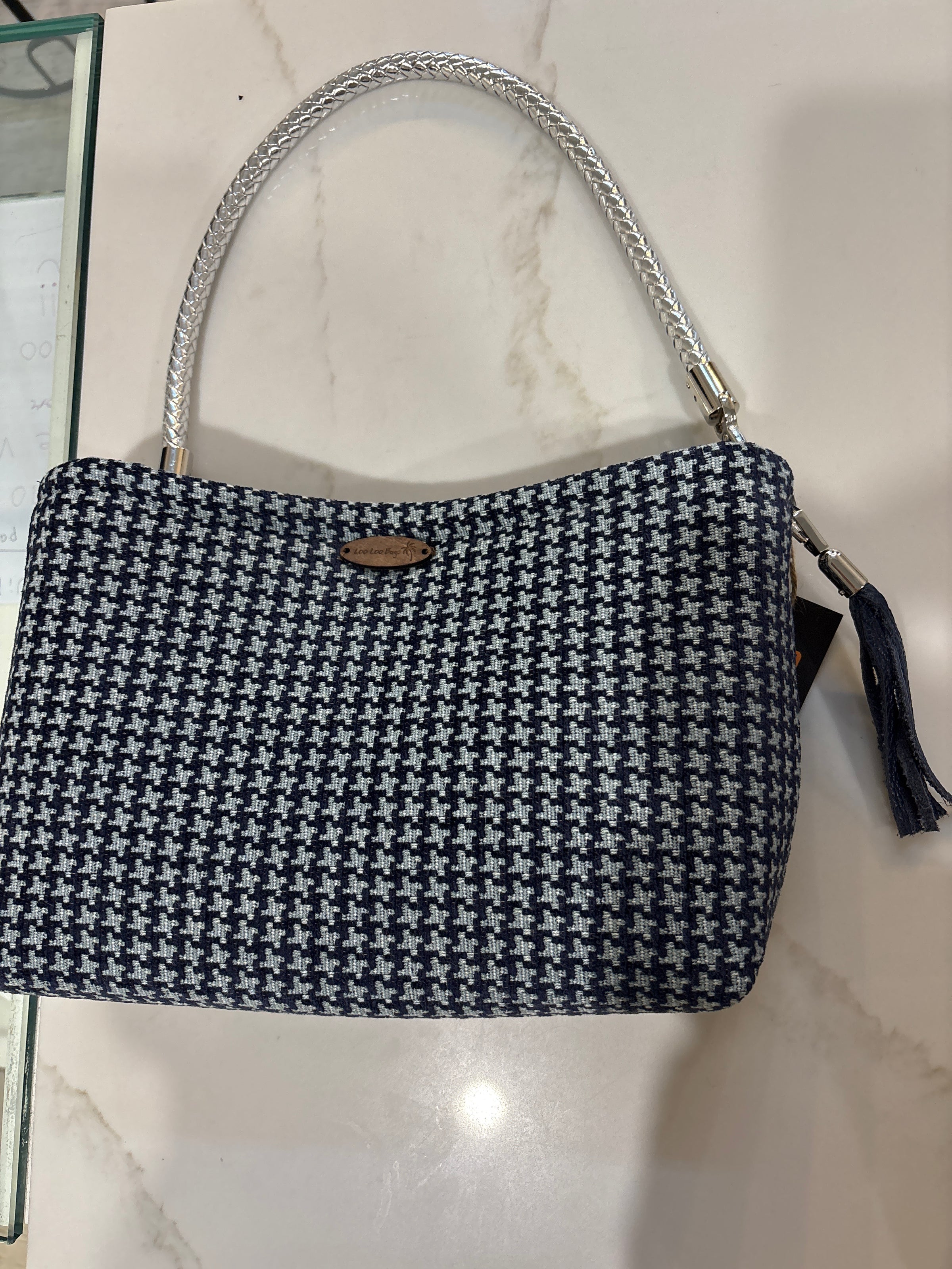 LooLoo Brand Blue check bag