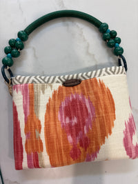 LooLoo Bags Pink Green Handle