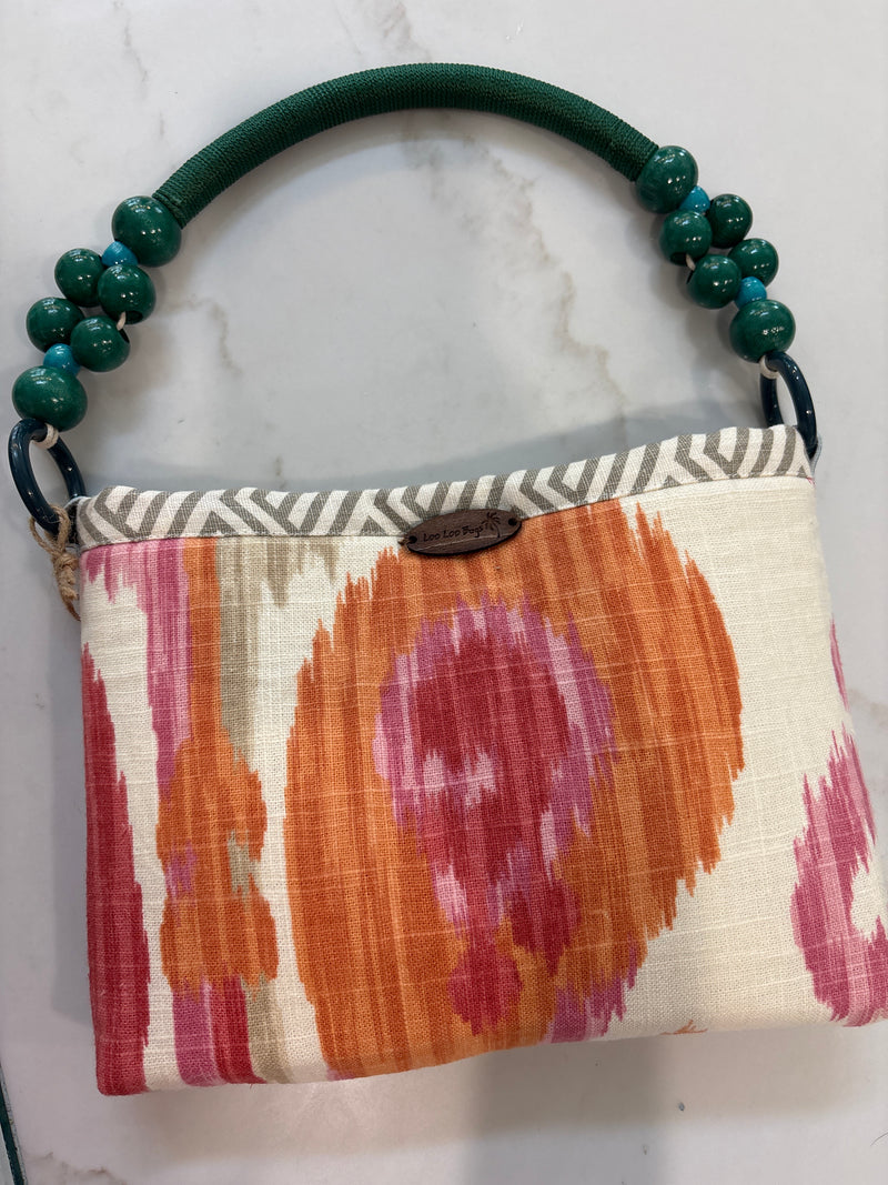 LooLoo Bags Pink Green Handle
