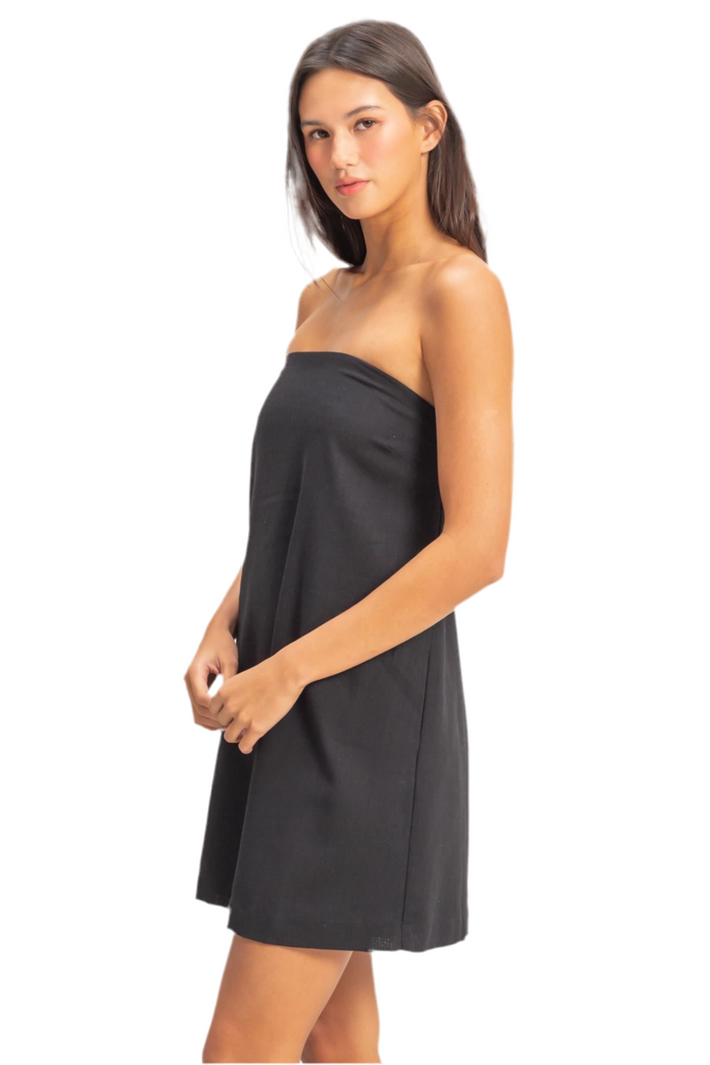 Delilah Linen Strapless Dress