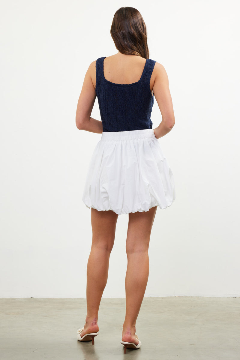Skies Are Blue Bubble Hem Skirt
