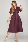 Maura Zipper Midi Dress