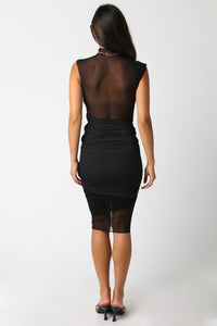 Olivaceous Aleah Mesh Dress