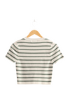 Lux Stripe Crop Knit Sweater