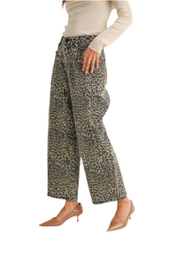 Miou Muse Leopard Barrel Jeans