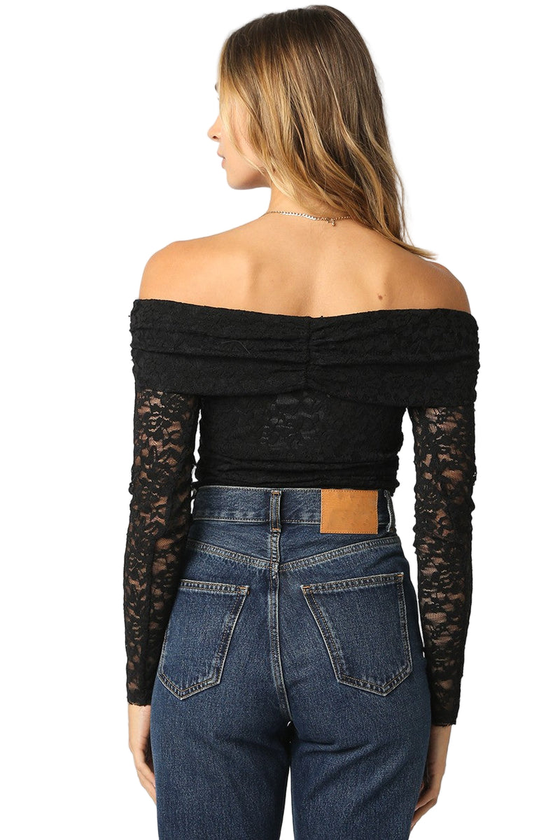 Sania Lace off shoulder bodysuit