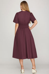 Maura Zipper Midi Dress