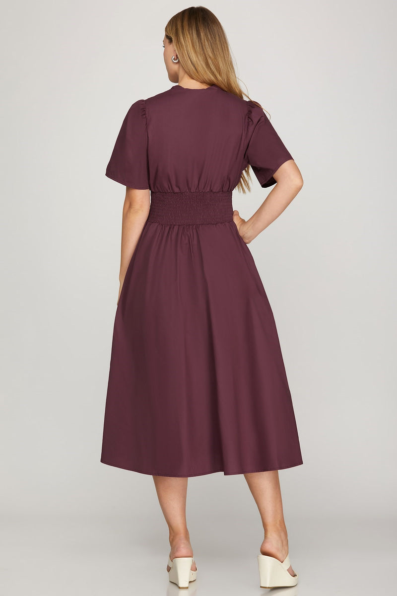 Maura Zipper Midi Dress