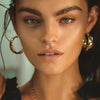 Flanerie 18K Gold Non-Tarnish Classic C Hoop Earring