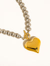 Flanerie 18K Gold Non-Tarnish Two Tone Heart Necklace