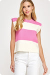 Strut and Bolt Stripe Knitted Sleeve Top